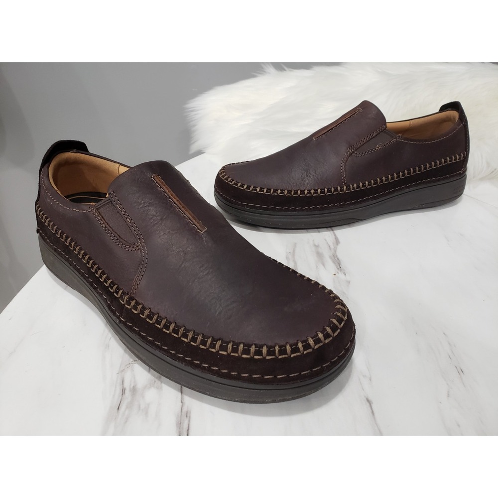 NEW NO BOX SIZE 8 Clarks‎ Mens Nature 5 Walk Brown Leather Slip-On Loafer Shoes